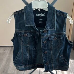 Cat & Jack Dark Blue Denim Vest